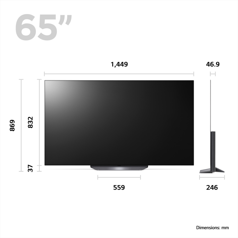TV OLED 65  LG OLED65B36LA, OLED 4K, Inteligente α7 4K Gen6