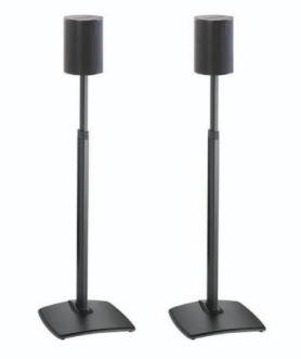 Sanus Height Adjustable Speaker Stand for Sonos Era 100 Black Pair