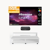 Hisense 100L9(v2) 100'' 4K Smart Laser TV with Kinetik KLIF-UST1C(WHT) UST Cabinet Centre Only White