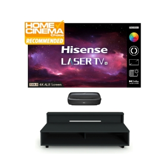 Hisense 100L9(v2) 100'' 4K Smart Laser TV with Kinetik KLIF-UST1C(BLK) UST Cabinet Centre Only Black